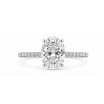 Load image into Gallery viewer, White Gold 9K Oval 2.06ct Halo Ring