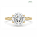 Load image into Gallery viewer, Yellow Gold 9K Round 2.06ct Halo Ring