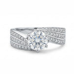 Load image into Gallery viewer, White Gold 14K Round 1ct Halo Ring