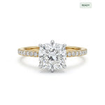 Load image into Gallery viewer, Yellow Gold 9K Cushion 2.02ct Halo Ring