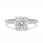 Load image into Gallery viewer, White Gold 9K Round 2.07ct Halo Ring