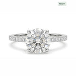 Load image into Gallery viewer, White Gold 9K Round 2.07ct Halo Ring