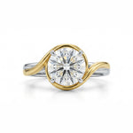 Load image into Gallery viewer, Two Tone 9K Round 2.08ct Solitaire Ring