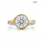 Load image into Gallery viewer, Two Tone 9K Round 2.08ct Solitaire Ring