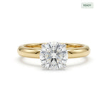 Load image into Gallery viewer, Yellow Gold 9K Round 2.07ct Halo Ring