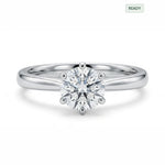 Load image into Gallery viewer, White Gold 14K Round 1.02ct Halo Ring