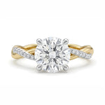 Load image into Gallery viewer, Yellow Gold 9K Round 2.04ct Halo Ring