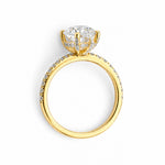 Load image into Gallery viewer, Yellow Gold 9K Round 2.01ct Halo Ring