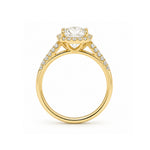 Load image into Gallery viewer, Yellow Gold 9K Round 2.04ct Halo Ring