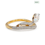 Load image into Gallery viewer, Yellow Gold 9K Round 1.09ct Halo Ring
