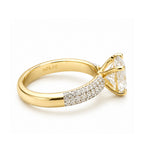 Load image into Gallery viewer, Yellow Gold 9K Round nanct Halo Ring