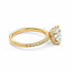 Load image into Gallery viewer, Yellow Gold 9K Round 2.01ct Halo Ring
