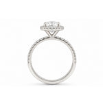 Load image into Gallery viewer, White Gold 9K Oval 3.02ct Halo Ring