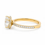 Load image into Gallery viewer, Yellow Gold 9K Round 1.5ct Halo Ring