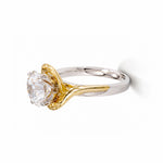 Load image into Gallery viewer, Two Tone 9K Round 2.08ct Solitaire Ring