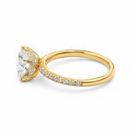 Load image into Gallery viewer, Yellow Gold 9K Round 2.01ct Halo Ring