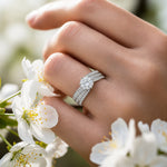 Load image into Gallery viewer, White Gold 14K Round 1ct Halo Ring