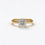 Load image into Gallery viewer, Yellow Gold Polish 9K Round Solitairect Solitaire Ring