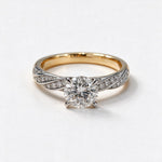 Load image into Gallery viewer, Yellow Gold Polish 9K Round Solitairect Solitaire Ring