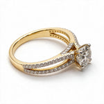Load image into Gallery viewer, Yellow Gold Polish 9K Round Solitairect Solitaire Ring