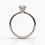 Load image into Gallery viewer, White Rhodium 9K Oval Solitairect Solitaire Ring