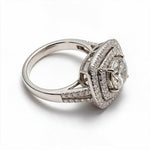 Load image into Gallery viewer, White Rhodium 9K Round Solitairect Solitaire Ring