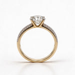 Load image into Gallery viewer, Yellow Gold Polish 9K Round Solitairect Solitaire Ring