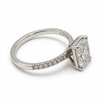 Load image into Gallery viewer, White Rhodium 9K Cushion Solitairect Solitaire Ring