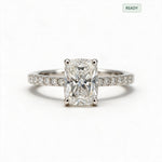 Load image into Gallery viewer, White Rhodium 9K Cushion 1.52ct Lab-Grown Diamond Solitaire Ring — M093