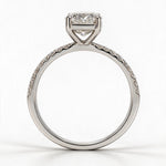 Load image into Gallery viewer, White Rhodium 9K Cushion Solitairect Solitaire Ring