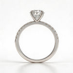 Load image into Gallery viewer, White Rhodium 9K Oval Solitairect Solitaire Ring