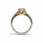 Load image into Gallery viewer, Two Tone 9K Round Solitairect Solitaire Ring