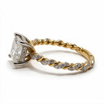 Load image into Gallery viewer, Yellow Gold Polish 9K Princess Solitairect Solitaire Ring