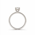 Load image into Gallery viewer, White Rhodium 9K Emerald Solitairect Solitaire Ring