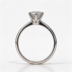 Load image into Gallery viewer, White Rhodium 9K Round Solitairect Solitaire Ring
