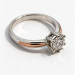 Load image into Gallery viewer, Two Tone 9K Round Solitairect Solitaire Ring