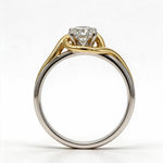 Load image into Gallery viewer, Yellow Gold Polish 9K Round Solitairect Solitaire Ring