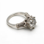 Load image into Gallery viewer, White Rhodium 9K Round Solitairect Solitaire Ring