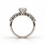 Load image into Gallery viewer, White Rhodium 9K Round Solitairect Solitaire Ring