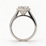 Load image into Gallery viewer, White Rhodium 9K Heart Solitairect Solitaire Ring