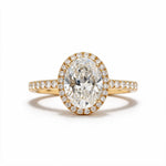 Load image into Gallery viewer, Yellow Gold Polish 9K Oval Solitairect Solitaire Ring