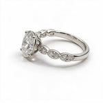 Load image into Gallery viewer, White Rhodium 9K Oval Solitairect Solitaire Ring