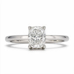 Load image into Gallery viewer, White Rhodium 9K Cushion Solitairect Solitaire Ring