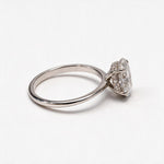 Load image into Gallery viewer, White Rhodium 9K Oval Solitairect Solitaire Ring