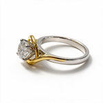 Load image into Gallery viewer, Two Tone 9K Round Solitairect Solitaire Ring