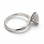 Load image into Gallery viewer, White Rhodium 9K Round Solitairect Solitaire Ring