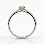 Load image into Gallery viewer, White Rhodium 9K Round Solitairect Solitaire Ring