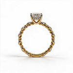 Load image into Gallery viewer, Yellow Gold Polish 9K Princess Solitairect Solitaire Ring