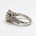 Load image into Gallery viewer, White Rhodium 9K Round Solitairect Solitaire Ring