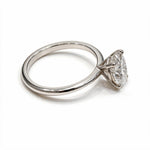Load image into Gallery viewer, White Rhodium 9K Oval Solitairect Solitaire Ring